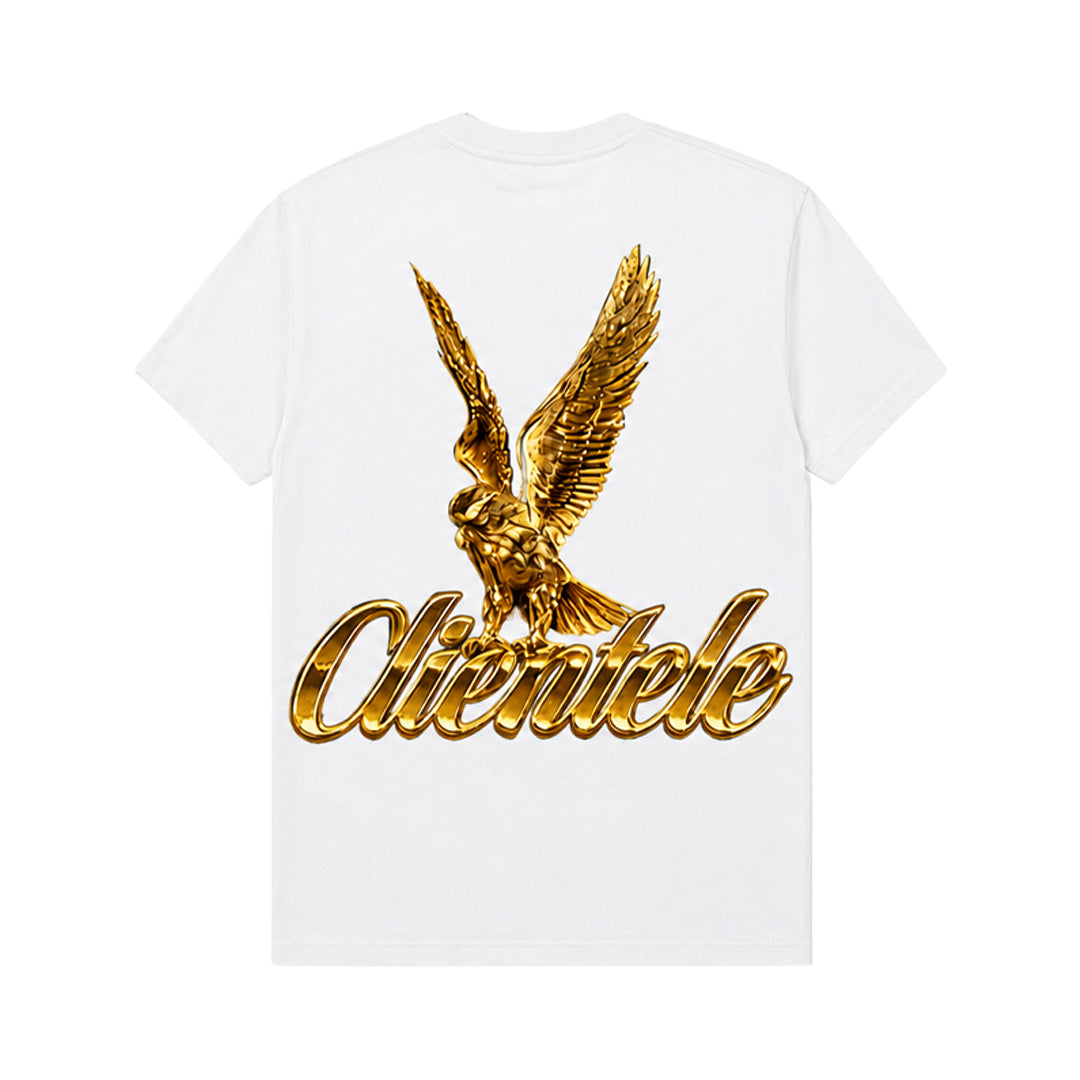 Clientele x GFK  Golden Eagle Logo Tee - White